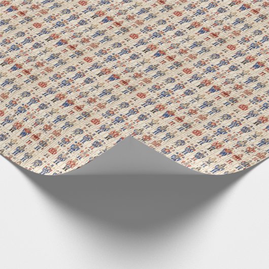 Klassisches Blue & Red Nutcracker Ballet Geschenkpapier (Ecke)