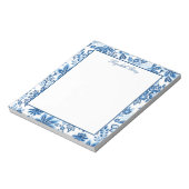 Klassisches Blue-White-Floral-Notepad Notizblock (Rotiert)