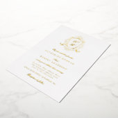 Klassisches Blumengebäck Elegantes Hochzeitserlebn Folieneinladung (Gedreht)