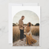 Klassisches blumenmonogramm Foto Einladung (Rückseite)