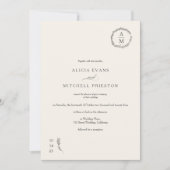 Klassisches blumenmonogramm Hochzeitsgeschenk-Foto Einladung (Vorderseite)