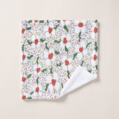 Klassisches Blumenmuster-Badetuch-Set Badhandtuch Set (Waschlappen)