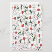 Klassisches Blumenmuster Briefpapier (Vorne/Hinten)