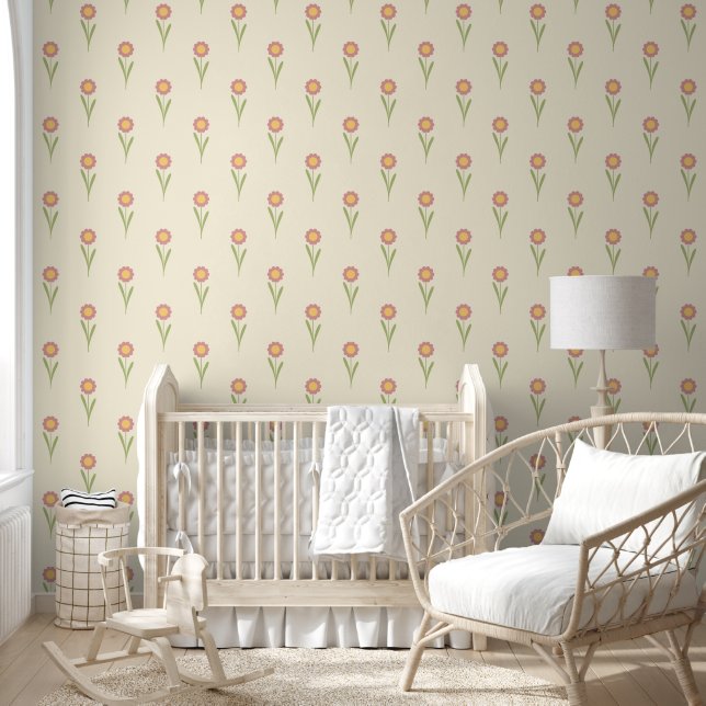 Klassisches Blumenmuster Elegantes Design Tapete (Kinder)