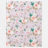 Klassisches Blumenmuster Fleecedecke (Vorderseite)