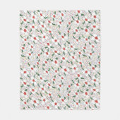 Klassisches Blumenmuster Fleecedecke (Vorderseite)