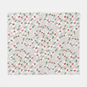 Klassisches Blumenmuster Fleecedecke (Vorderseite (Horizontal))