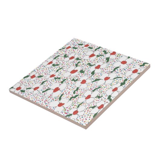 Klassisches Blumenmuster Fliese (Seite)