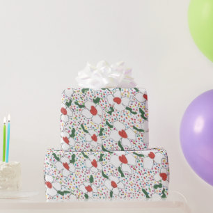 Klassisches Blumenmuster Geschenkpapier
