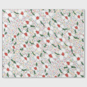 Klassisches Blumenmuster Geschenkpapier (Flach)