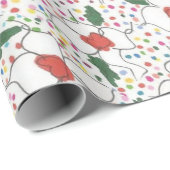 Klassisches Blumenmuster Geschenkpapier (Rolleneckpunkt)