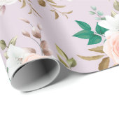 Klassisches Blumenmuster Geschenkpapier (Rolleneckpunkt)