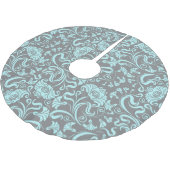 Klassisches Blumenmuster Polyester Weihnachtsbaumdecke (Schrägansicht)