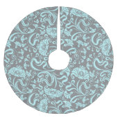 Klassisches Blumenmuster Polyester Weihnachtsbaumdecke (Vorderseite)