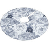 Klassisches Blumenmuster Polyester Weihnachtsbaumdecke (Schrägansicht)