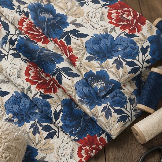 Klassisches Blumenmuster Stoff