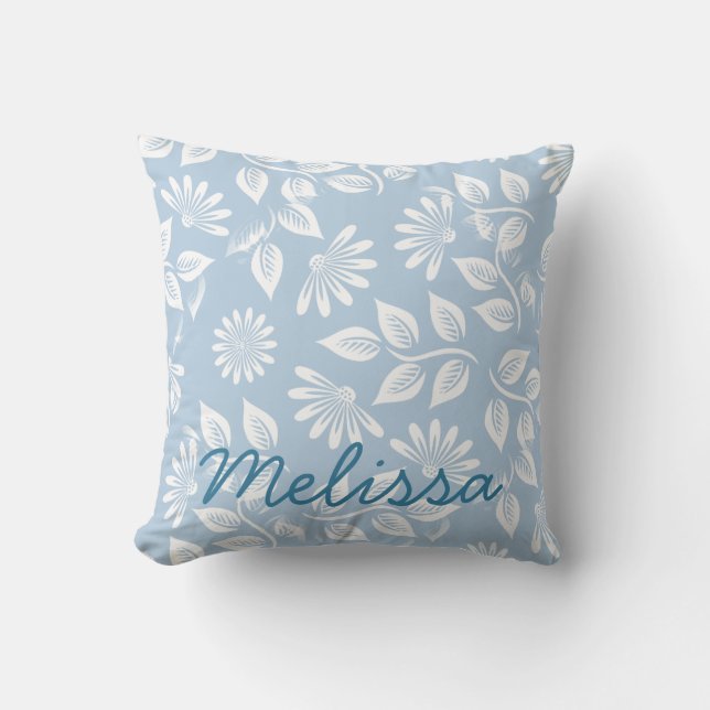 Klassisches Blumenmuster - Wählen Sie Ihre Farbe!  Kissen (Vorderseite)