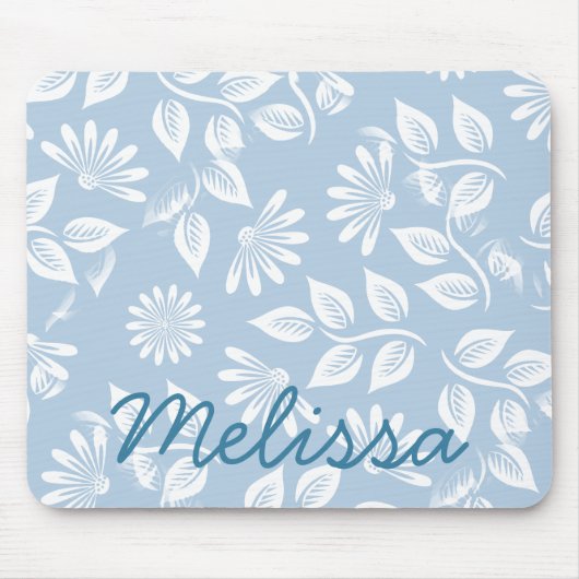 Klassisches Blumenmuster - Wählen Sie Ihre Farbe! Mousepad (Vorne)