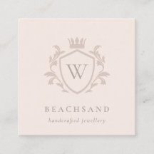 Klassisches Blush Pink Monogram, Blumenkronen-Wapp