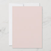 Klassisches Blush Pink Monogramm-Wraath-Script Einladung (Rückseite)