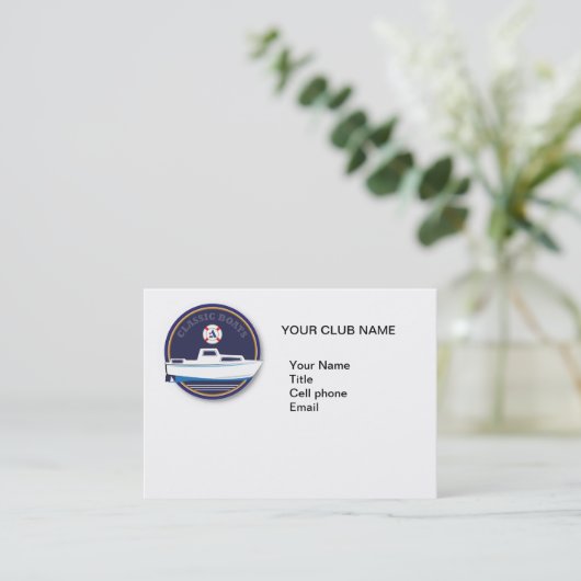 Klassisches Boot Albin Visitenkarte (Stehend Vorderseite)