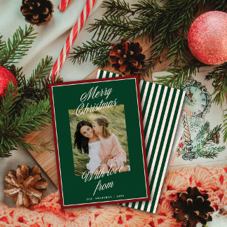 Klassisches Border Frohe Weihnachten Schriftzug Ei