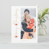 Klassisches Botanisches Bouquet Frohe Weihnachts-F (Stehend Vorderseite)