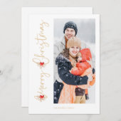 Klassisches Botanisches Bouquet Frohe Weihnachts-F (Vorne/Hinten)