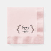 Klassisches botanisches glückliches Ostern Serviette (Vorderseite)