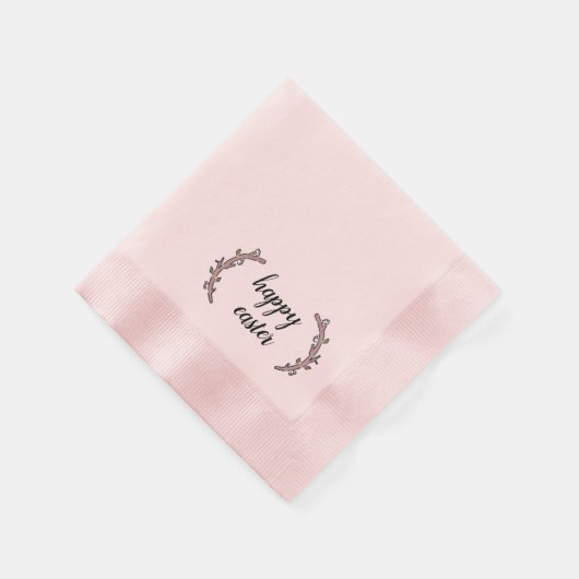 Klassisches botanisches glückliches Ostern Serviette (Ecke)