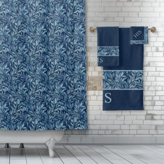 Klassisches botanisches Großmuster Badhandtuch Set