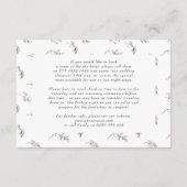 Klassisches botanisches Monogramm Wappen Extra Inf Begleitkarte (Rückseite)