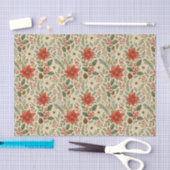 Klassisches botanisches Poinsettia Blumenmuster Seidenpapier (Handwerk)