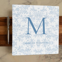 Klassisches botanisches Toile-Monogramm Französisc