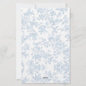 Klassisches botanisches Toile-Monogramm Französisc Briefpapier (Rückseite)