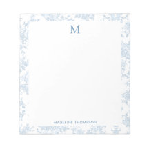 Klassisches botanisches Toile-Monogramm Französisc