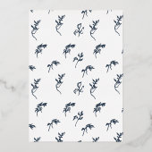 klassisches botanisches Wappen Folieneinladung (Rückseite)