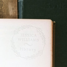 Klassisches botanisches Wreath Personal Library Bu