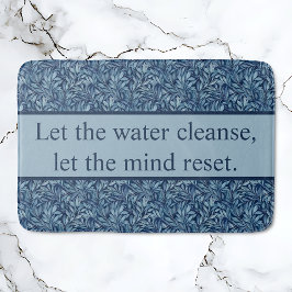 Klassisches botanisches Zitatmuster Badematte