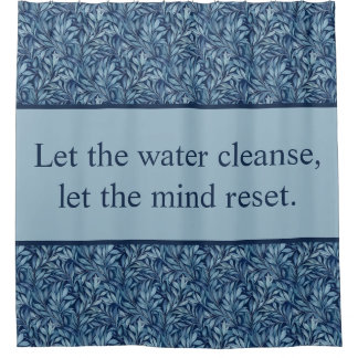 Klassisches botanisches Zitatmuster Duschvorhang