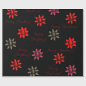 Klassisches Bows Weihnachtswrapping Paper Geschenkpapier (Flach)