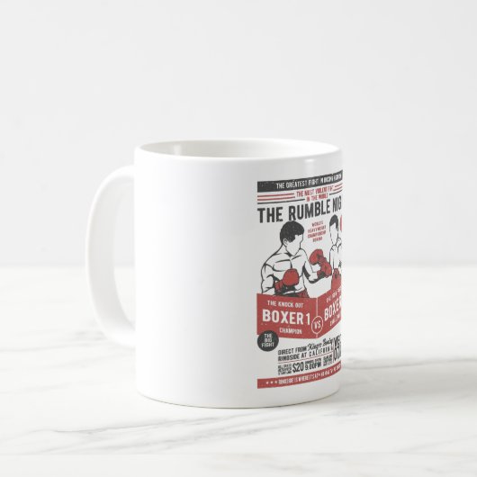 Klassisches Boxing Kaffeetasse (Vorderseite Links)