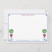 Klassisches Boxwood frohe Weihnachten vom Schreibt Mitteilungskarte (Vorderseite)