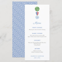 Klassisches Boxwood Topiary Red White Blue Party