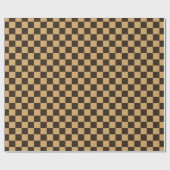 Klassisches Braun und Beige Karomuster Geschenkpapier (Flach)