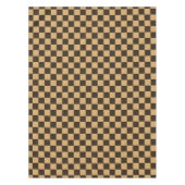 Klassisches Braun und Beige Karomuster Tischdecke (Vorderseite)