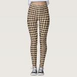 Klassisches braunes Elfenbeinpepita-Hahnentrittmus Leggings<br><div class="desc">Evergreen elegante und klassische Stoffmuster mit Pepita/Hahnentrittmuster-Muster in Braun- und Elfenbeinfarbkombination. Pepita Hahnentrittmuster braune Muster Leggings</div>