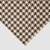 Klassisches braunes Elfenbeinpepita-Hahnentrittmus Seidenpapier (Ausschnitt)