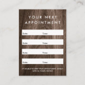 Klassisches braunes Holzkorn - Logo senkrecht Terminkarte (Vorderseite)