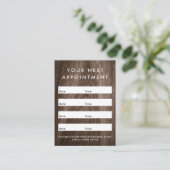 Klassisches braunes Holzkorn - Logo senkrecht Terminkarte (Stehend Vorderseite)